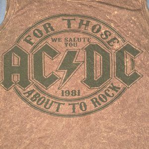 AC/DC cropped top vintage look